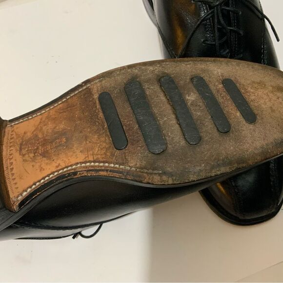 Allen Edmonds 2402 SAXON Bicycle Toe Black Oxford Dress Shoes Men’s Sz 9 C USA - Picture 8 of 16
